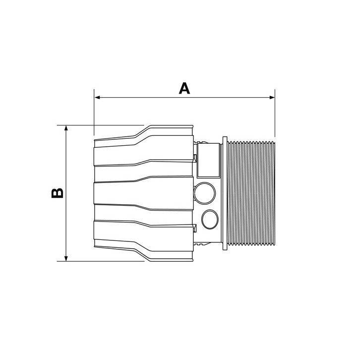 Aluminiowe złącze do rur fi 25 mm 1" GZ