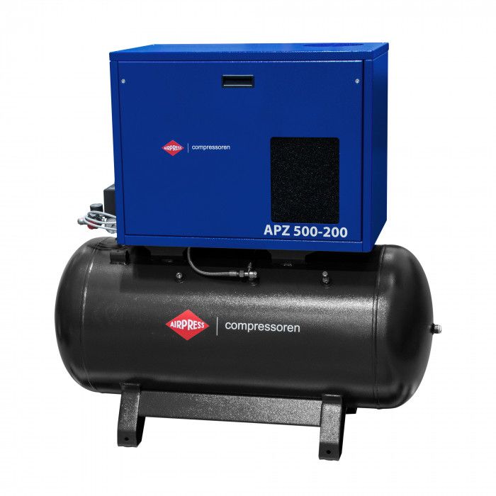 Cichy kompresor dwutłokowy APZ 500-200 10 bar 4 KM/3 kW 378 l/min 200 l