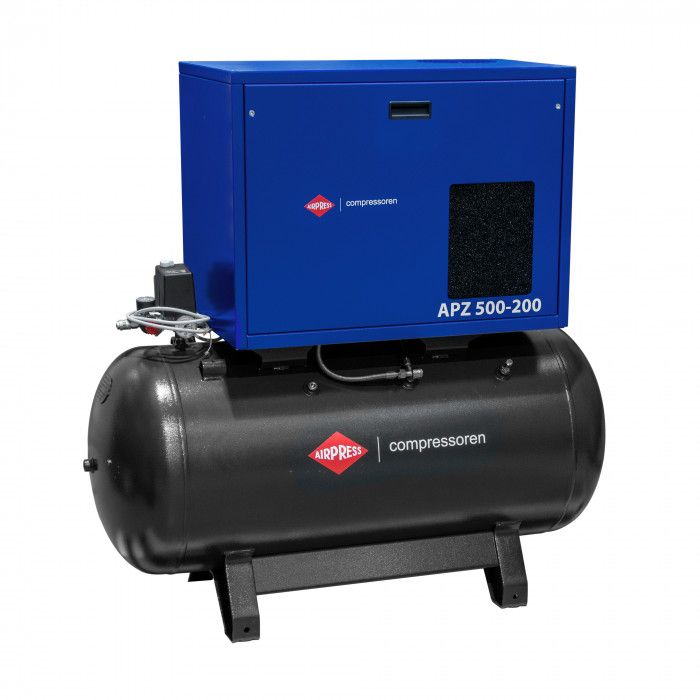 Cichy kompresor dwutłokowy APZ 500-200 10 bar 4 KM/3 kW 378 l/min 200 l