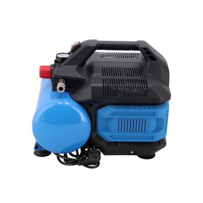 Mały kompresor bezolejowy dwutłokowy LMO 6-126 8 bar 1 KM/0.75 kW 88 l/min 6 l cichy 
