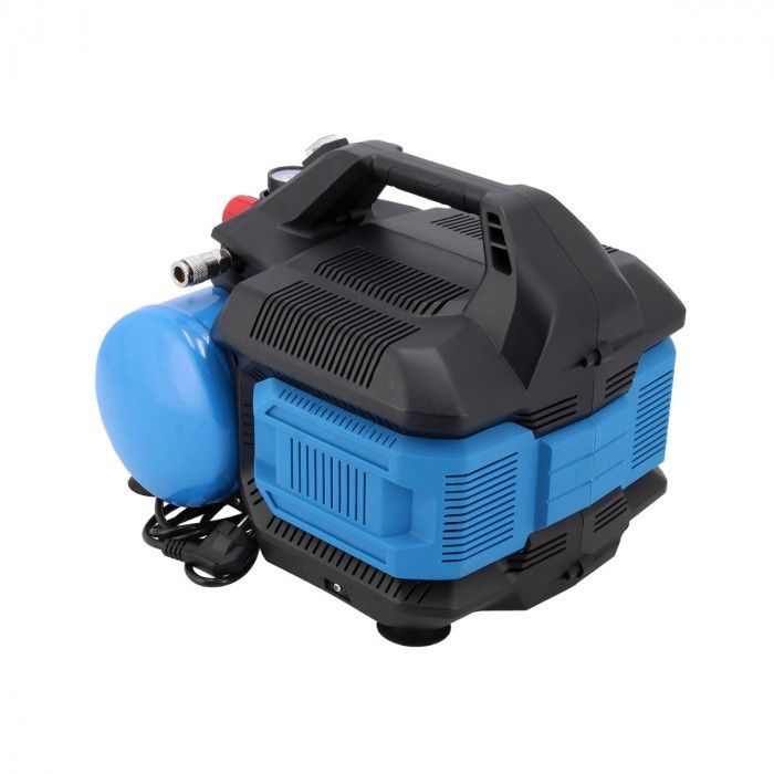 Mały kompresor bezolejowy dwutłokowy LMO 6-126 8 bar 1 KM/0.75 kW 88 l/min 6 l cichy 