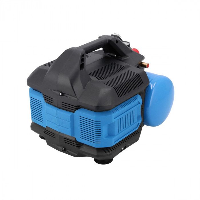 Mały kompresor bezolejowy dwutłokowy LMO 6-126 8 bar 1 KM/0.75 kW 88 l/min 6 l cichy 