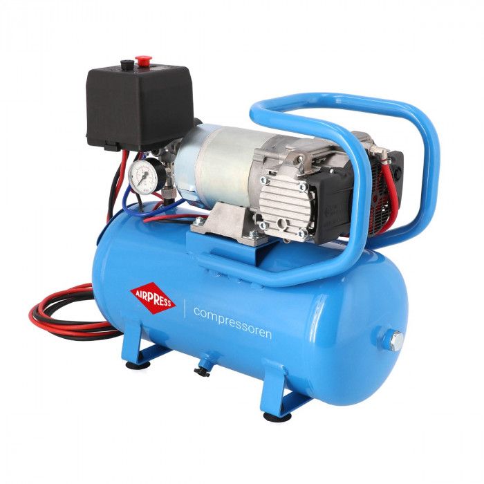 Kompresor samochodowy 12V DC 12-180/15 10 bar 0.75 KM/0.55 kW 144 l/min 15 l bezolejowy dwutłokowy