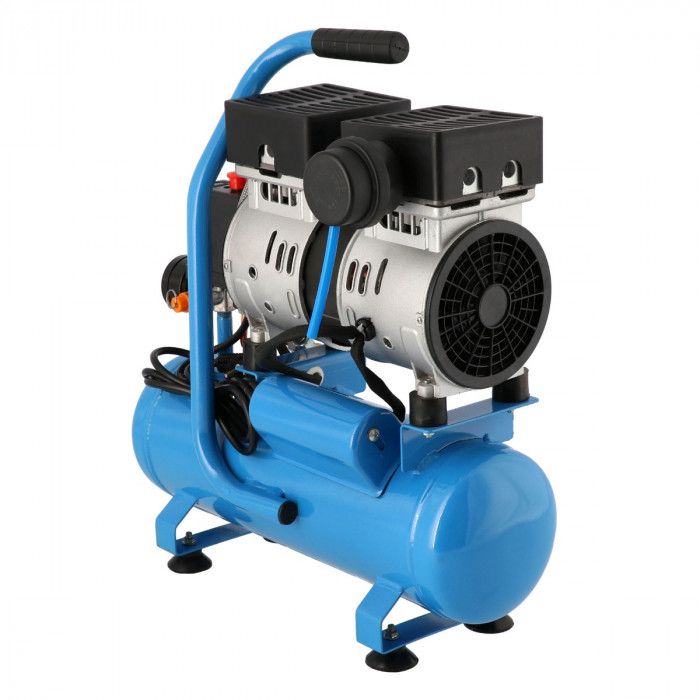 Mały kompresor bezolejowy dwutłokowy L 6-105 8 bar 0.6 KM/0.45 kW 48 l/min 6 l cichy