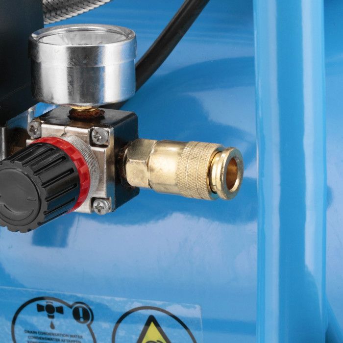 Cichy kompresor bezolejowy dwutłokowy LMO 25-250 8 bar 2 KM/1.5 kW 150 l/min 24 l