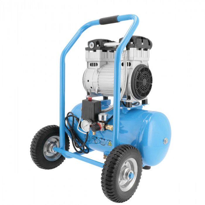 Cichy kompresor bezolejowy dwutłokowy LMO 25-250 8 bar 2 KM/1.5 kW 150 l/min 24 l