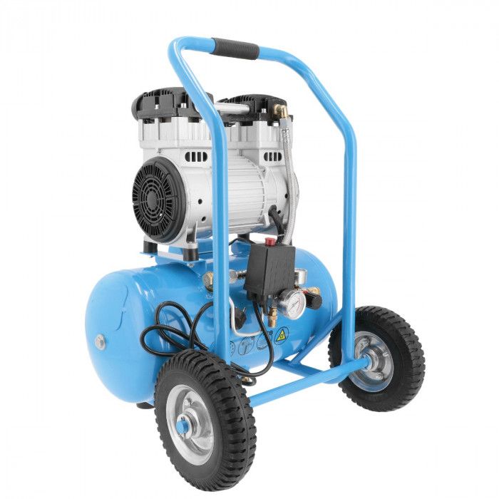 Cichy kompresor bezolejowy dwutłokowy LMO 25-250 8 bar 2 KM/1.5 kW 150 l/min 24 l