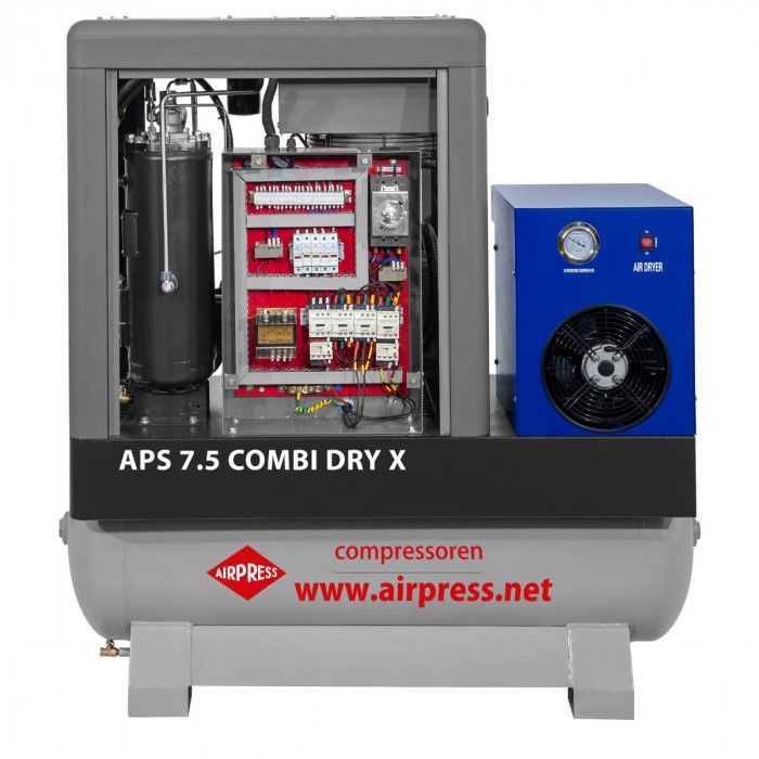 Kompresor śrubowy APS 7.5 Combi Dry X 10 bar 7.5 KM/5.5 kW 690 l/min 200 l
