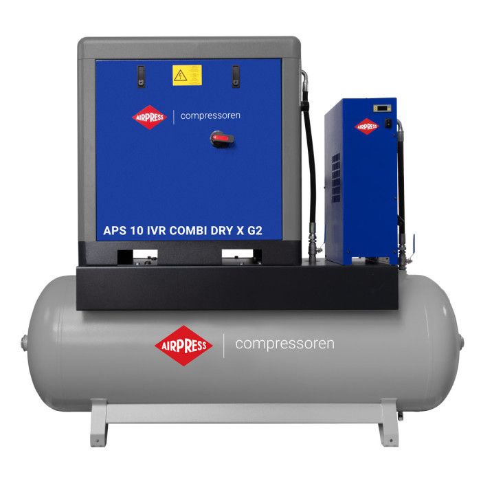 Kompresor śrubowy APS 10 IVR Combi Dry X G2 10 bar 10 KM/7.5 kW 380-1050 l/min 500 l