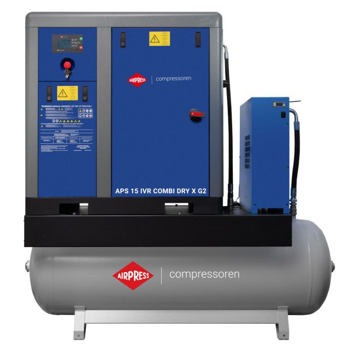Kompresor śrubowy APS 15 IVR Combi Dry X G2 10 bar 15 KM/11 kW 630-1680 l/min 500 l