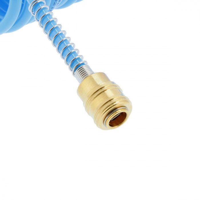Wąż pneumatyczny spiralny PU uzbrojony 15 m fi 8 x 5 mm