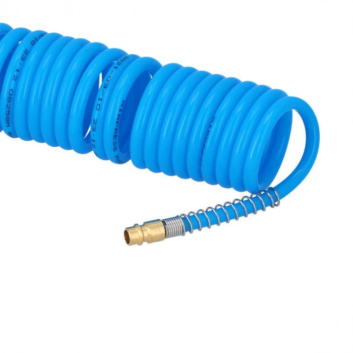 Wąż pneumatyczny spiralny PU uzbrojony 15 m fi 8 x 5 mm