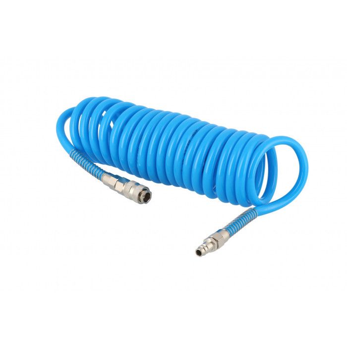 Wąż pneumatyczny spiralny PU uzbrojony 5 m fi 12 x 8 mm