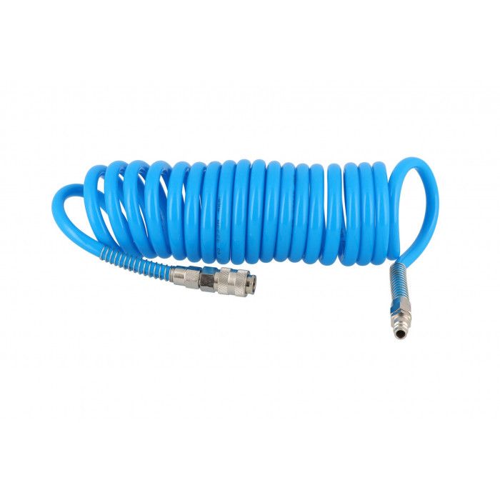Wąż pneumatyczny spiralny PU uzbrojony 5 m fi 12 x 8 mm