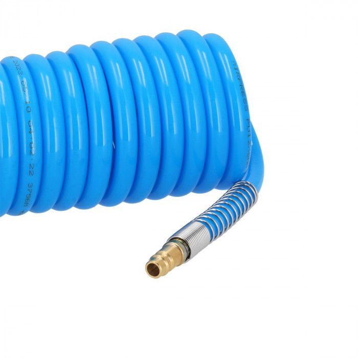 Wąż pneumatyczny spiralny PU uzbrojony 5 m fi 12 x 8 mm
