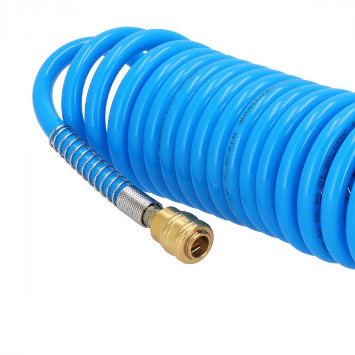 Wąż pneumatyczny spiralny PU uzbrojony 5 m fi 12 x 8 mm