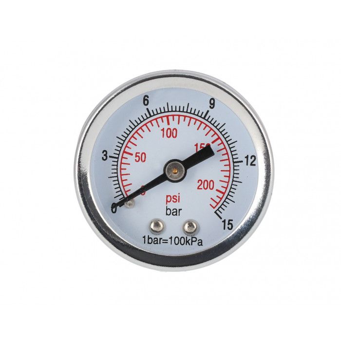 Manometr 40 mm 1/8" 0-15 bar - przyłącze tylne