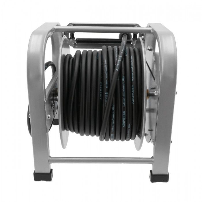 Wąż pneumatyczny na bębnie automatyczny podłogowy 1/4" 30 m 10 x 16 mm 20 bar