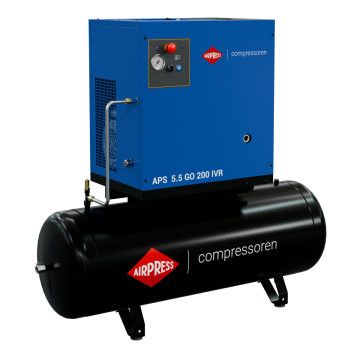 Kompresor śrubowy APS 5.5 GO 200 Combi IVR 5.5 KM / 4 kW 10 bar 498 l/min 200 l Kompresor śrubowy APS 5.5 GO 200 Combi IVR 5.5 KM / 4 kW 10 bar 498 l/min 200 l