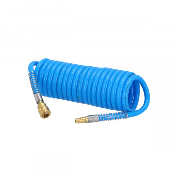 Wąż pneumatyczny spiralny PU uzbrojony 5 m fi 12 x 8 mm