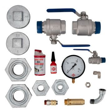 Installation kit air receiver 3" screw compressor 1 1/2" 16 bar