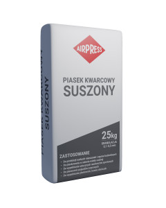 Piasek kwarcowy do piaskowania (suszony) 25 kg granulacja 0.1 - 0.5 mm