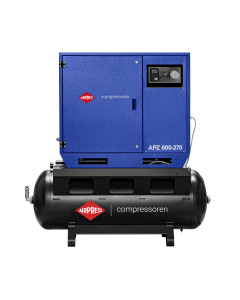 Cichy kompresor dwutłokowy APZ 600-270 10 bar 5.5 KM/4 kW 465 l/min 270 l - NOWOŚĆ