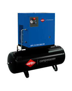 Kompresor śrubowy APS 5.5 GO 200 Combi IVR 5.5 KM / 4 kW 10 bar 498 l/min 200 l