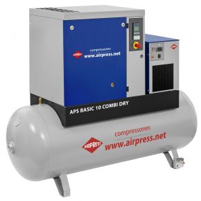 Kompresor śrubowy APS 10 Basic Combi Dry 10 bar 10 KM/7.5 kW 996 l/min 500 l