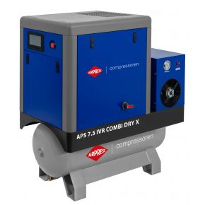 Kompresor śrubowy APS 7.5 IVR Combi Dry X 10 bar 7.5 KM/5.5 kW 290-690 l/min 200 l