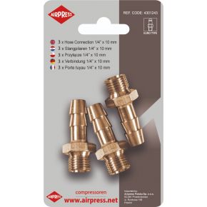 Wtyk 1/4" x 10 mm w blistrze 3 szt.