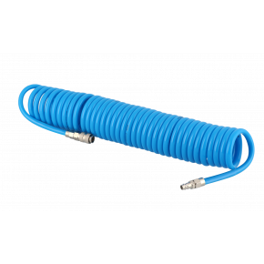 Wąż pneumatyczny spiralny PU uzbrojony 15 m fi 12 x 8 mm