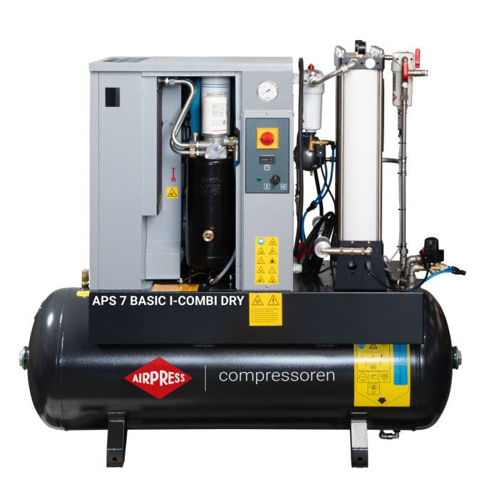 Kompresor APS 7 Basic i-Combi Dry 10 bar 7.5 KM/5.5 kW 780 l/min 200 l z adsorpcyjnym zestawem filtracyjnym OFAG4